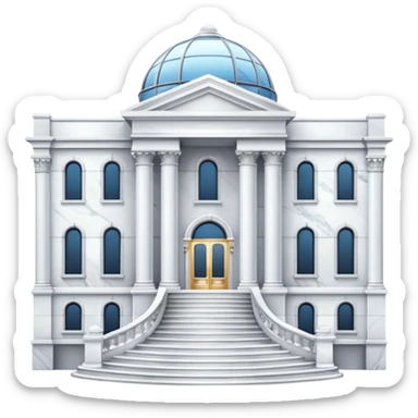 White luxurious expensive shiny new brilliant gorgeous marble modern mansion house sticker