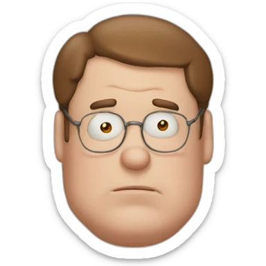 Peter griffin cartoon dead sticker