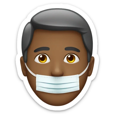 guy in the medicine mask  sticker