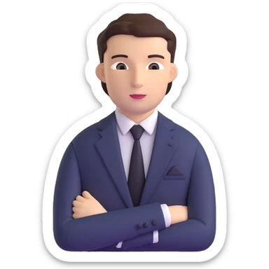 professional lawyer in business suit sticker