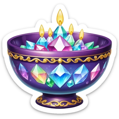a bowl of blinged crystal sticker