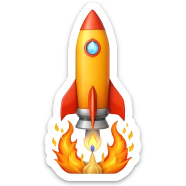 Yeah a rocket with a candle ON IT, so on it's side it must be 45 degree from the 360

So this: 🕯️

On a rocket sticker
