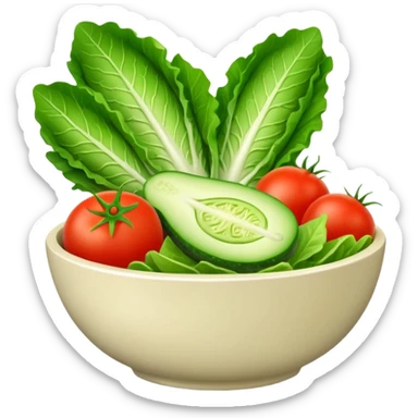 olive branch next to a bowl of salad sticker