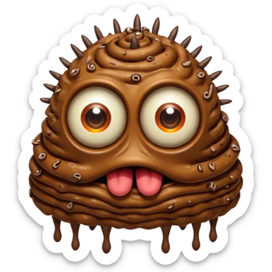 D&D beholder made out of poop sticker