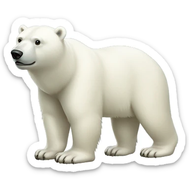 Polar bear full body  sticker
