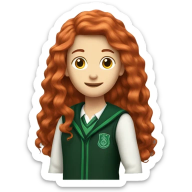 red hair Slytherin Student  sticker