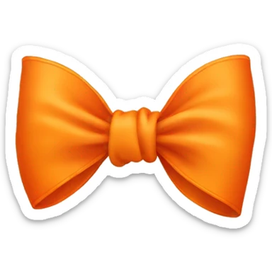 Orange bow sticker