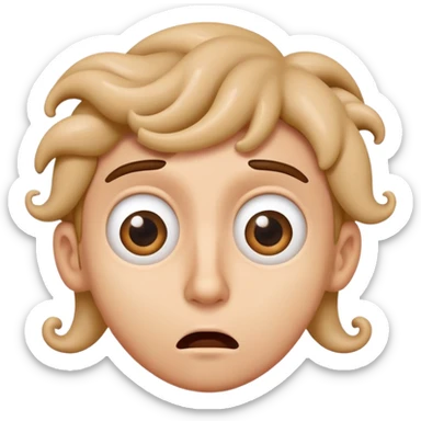 Confused face with swirly eyes and dizzy expression sticker