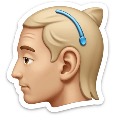 an ear praising God sticker