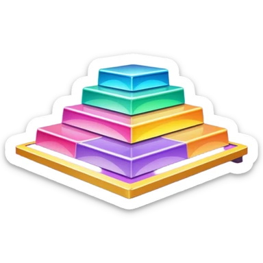 A spotlight-lit platform with glittery floor decorations. sticker