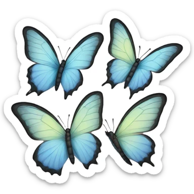 Four butterflies who are friends sticker