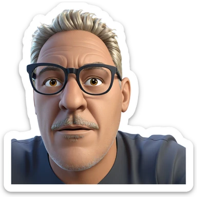 portrait of a stylish man sticker