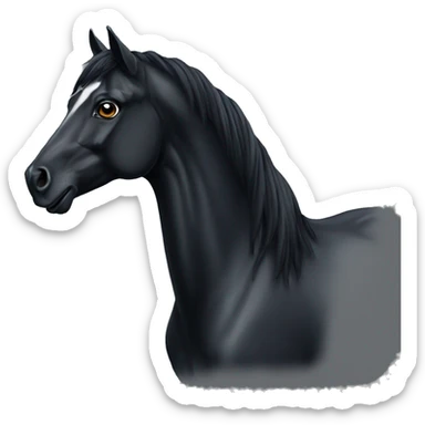 black arabian horse sticker