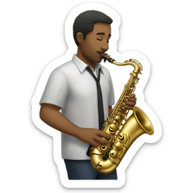 Saxofón gracioso sticker