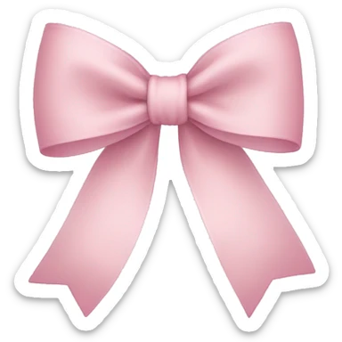 light pink bow  sticker