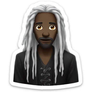 Black man with dreads being spooky  sticker