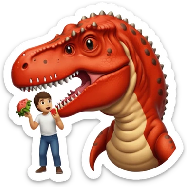 Kai cenat eating a trex sticker