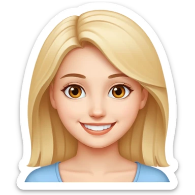 Beautiful girl with smiling eyes sticker