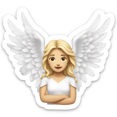 heart with angel wings sticker