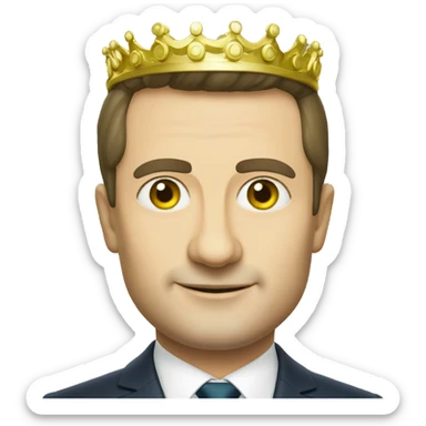 zelensky ukrain president in crown sticker
