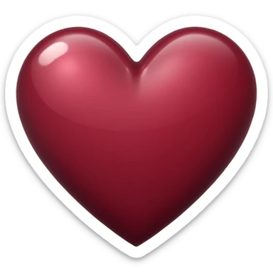 Burgundy heart sticker