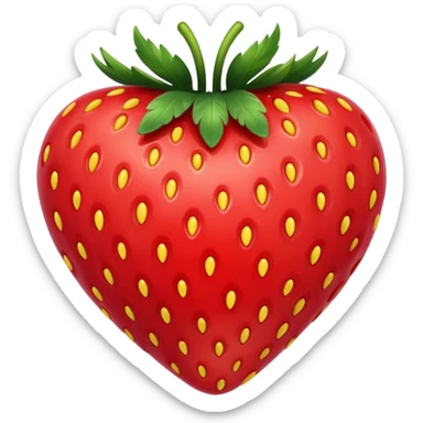 Heart shaped strawberry  sticker