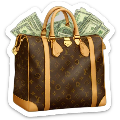 louis vuitton bag full of money sticker