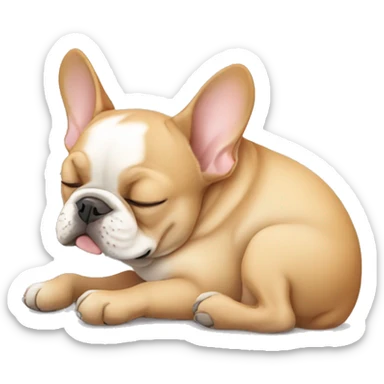 Mini French bulldog sleeping sticker