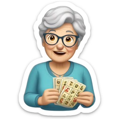 bluey bingo granny sticker