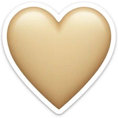 Beige heart sticker