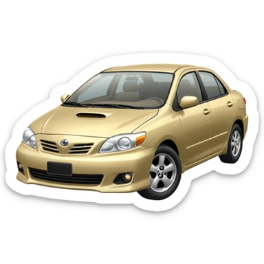Golden Gray Corolla 2003 Car Emoji sticker