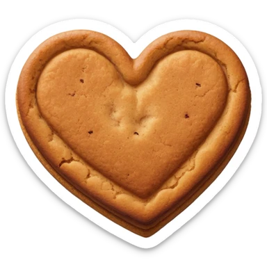 snicker doodle cookie with cinnamon powder on top in a heart shape cookie sticker
