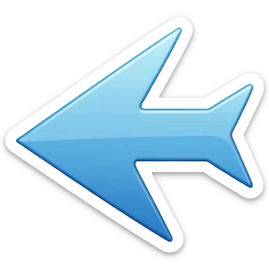 Flèche blanche a gauche sticker