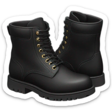 Black leather boots sticker