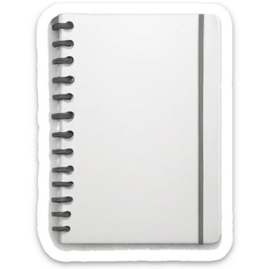 White notebook sticker