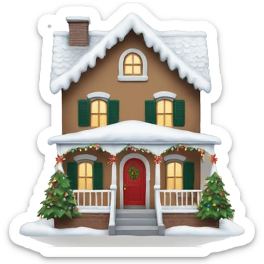 christmas house sticker