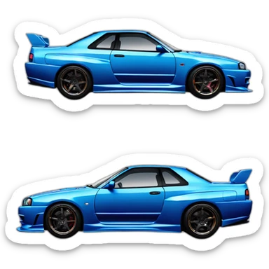 Paul walker Nissan gtr skyline r34 sticker