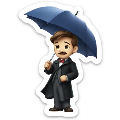 Walt Disney watching Mary poppins sticker