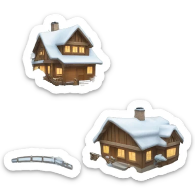 Snowy winter wonderland  sticker