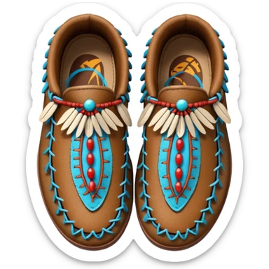 Native Indian tribe moccasins sticker
