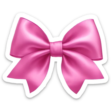 pink silk bow sticker