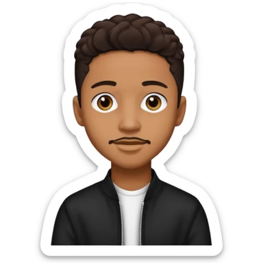 Lil Fizz with dark brown hair sticker
