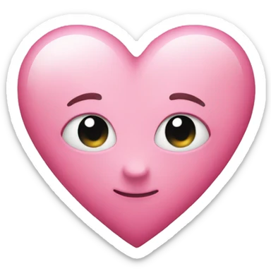 pink heart  sticker