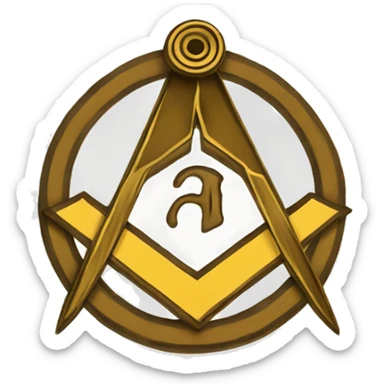 Masonic square and compasses sticker