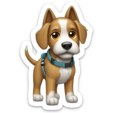 rained on dog walker sticker