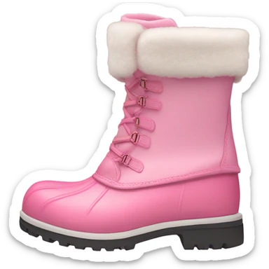 Preppy pink winter boots sticker