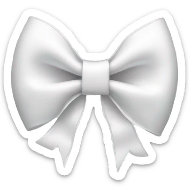 White bow sticker