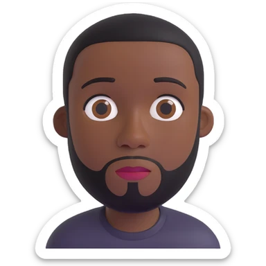 kale Black man, neutral expression, simple background sticker