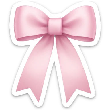 light pink ribbon bow sticker