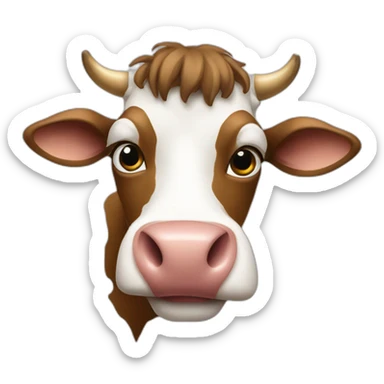 vache qui mange sticker